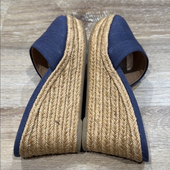Lauren Ralph Lauren Size 7 B Navy Wedge Espadrilles KARLIA-ES-CSL - Picture 10 of 16